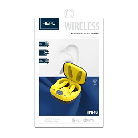 HEPU HP646 TWS Kablosuz Kulak İçi Bluetooth Kulaklık