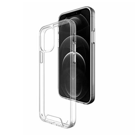 iPhone 11 Pro Max Kılıf Space Seri Lux Silikon Şeffaf Kapak