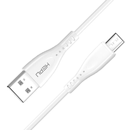 HEPU HP-417 Venus USB - Micro USB QC3.0 3.1A Şarj Kablosu 1mt Beyaz