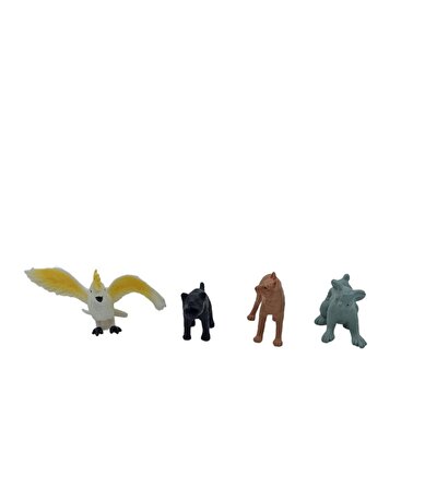 Orman Yaban Hayvanları Seti 12'li Mini Boy Oyuncak Vahşi Doğa Hayvanları