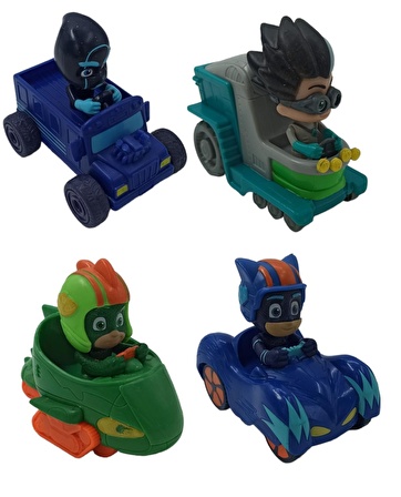 Pijamaskeliler  4 Arabalı Pj Masks Figürleri Orjinal Kalitesinde Pjmasks Set