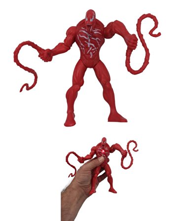 Venom Karakterleri Işıklı Süper Kahraman Kırmızı Venom 17cm .