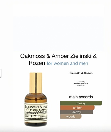 Zielinski & Rozen Oakmoss - Amber 50 ml pefume