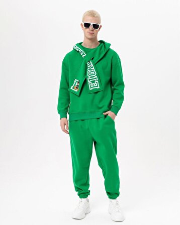 Yeni Sezon Erkek Giyim Yeşil Renk Kapüşon Atkı Detaylı Tarz / Sportif Takım Şardonlu
