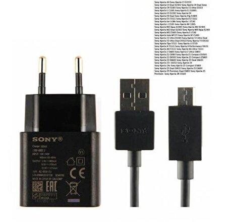 Sony Xperia Z3+ E6553 Şarj Aleti ve Data Kablosu UCH10 Micro USB