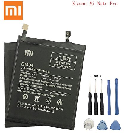XİAOMİ Mİ Note Pro Batarya Pil ve Tamir Seti BM34