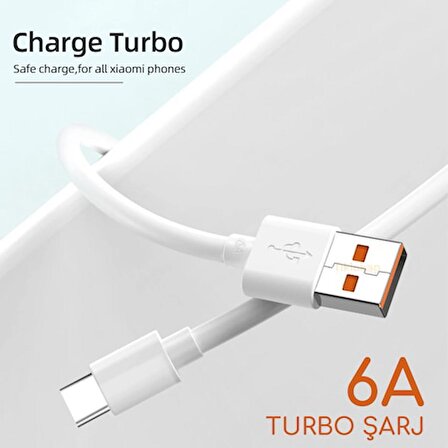Xiaomi Turbo Hızlı Şarj Kablosu 6a Type-C