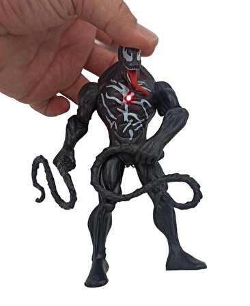 Venom Karakterleri Işıklı Süper Kahraman Siyah Venom 17cm.