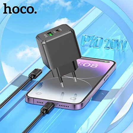 Coofbe HC QC3.0 20W Type-C To iPhone Şarj Başlık Ve Şarj Kablo İphone 11 12 13 14 Pro Max Şarj Seti