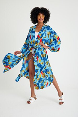 Pune Model Kimono - Plaj Elbisesi Mayo Üstü Kimono - Bayan Kimono