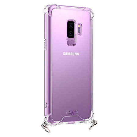 Hippi Galaxy S9 Plus Uyumlu Şeffaf Askılı Kılıf