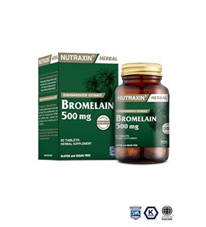 Nutraxin Bromelain Ananas 60 Kapsül 500 mg