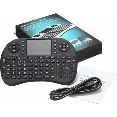 Mini Keyboard Ri İ8 Air Smart Tv Işıklı Mini Klavye Dokunmatik Mouse