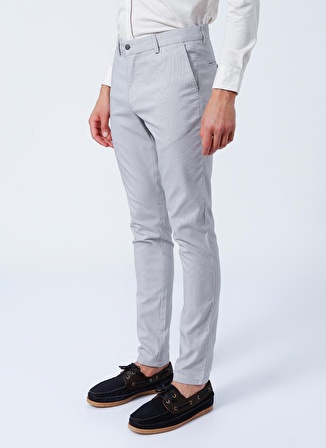 Süvari Slim Fit Gabardin Gri Erkek Pantolon