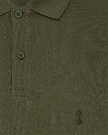 Süvari Armürlü Koyu Haki Erkek Polo T-Shirt TS1014000269