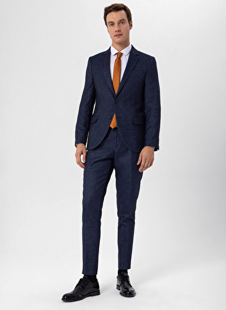 Süvari Normal Bel Slim Fit Lacivert Erkek Takım Elbise TK1006900262