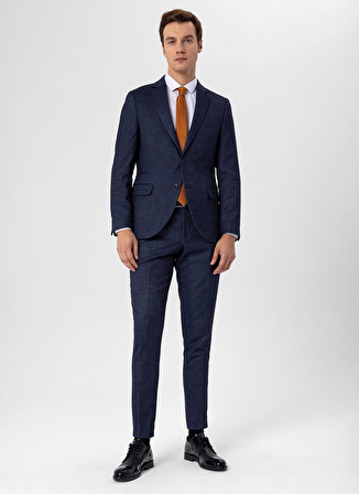 Süvari Normal Bel Slim Fit Lacivert Erkek Takım Elbise TK1006900262