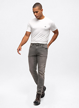 Back and Bond Normal Bel Normal Paça Slim Fit Gri Erkek Pantolon B33W35026