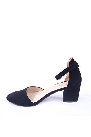 Daisy 983 Kadın 5 Cm Topuk Siyah Süet Ayakkabı