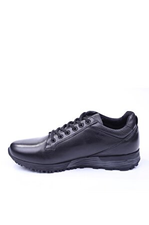 Fosco 2585 Siyah Bağcıklı Erkek Hakiki Deri Günlük Ayakkabı 
