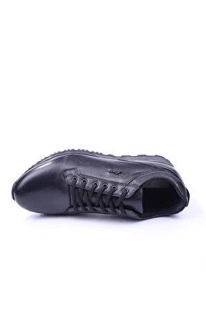 Fosco 2585 Siyah Bağcıklı Erkek Hakiki Deri Günlük Ayakkabı 