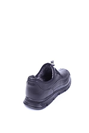 Tardelli 550 Ortopedik Kürklü Siyah Hakiki Deri Günlük Erkek Ayakkabı