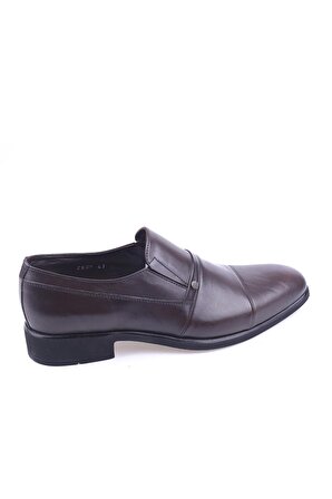 Burç 2537 Erkek Hakiki Deri Klasik Bağcıksız Ayakkabı 