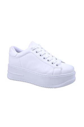 Papuç Sepeti 2596 Kadın Yüksek Topuk Günlük Sneaker Ayakkabı