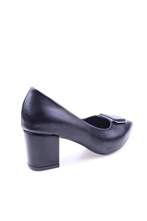 Papuç Sepeti Lp-2838 Kadın 6 Cm Kare Topuklu Ayakkabı