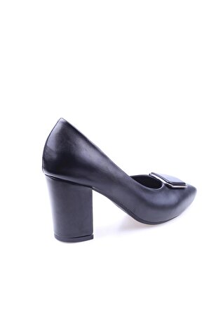 Papuç Sepeti Lp-2839 Kadın 8 Cm Kare Topuklu Ayakkabı