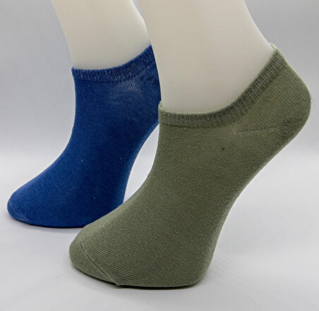 CİHO Socks Premium Pürüzsüz 6 Çift Kadın Yumuşak Dokulu Penye Pamuk Pastel Renkler Patik Çorap