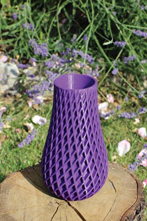 Dekoratif Vazo – 3D Doğa Dostu Biyoplastik Vazo – Çok Amaçlı Modern Vazo/Saksı Model MO1
