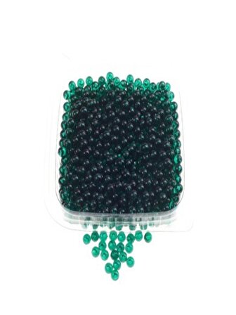 Su Kabağı boncuğu 6 MM deliksiz Yeşil Renk 100 GR