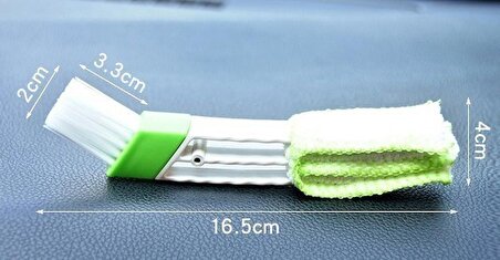 Oto Araç Içi Çok Amaçlı Temizlik Fırçası Yeşil Klima Temizleyici Detaylı Toz Fırçası