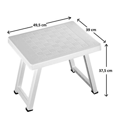 49x37 cm Plastik Katlanır Kamp Masası - Balıkçı Masası - Kamp Masası Piknik Masası