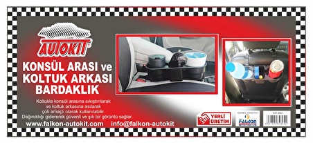 Autokit Konsol Arası ve Koltuk Arkası Bardaklık