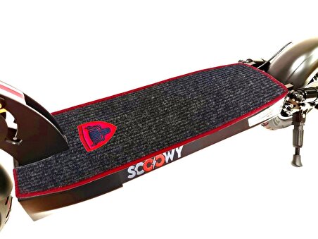 Elektrikli Scooter Aksesuar  Paspas Scoowy 500W + Pro Max 1600W Kırmızı Kurt Nakış Armalı