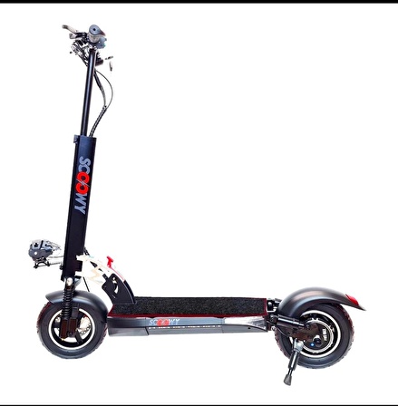 Elektrikli Scooter Aksesuar  Paspas Scoowy 500W + Pro Max 1600W Kırmızı Kurt Nakış Armalı