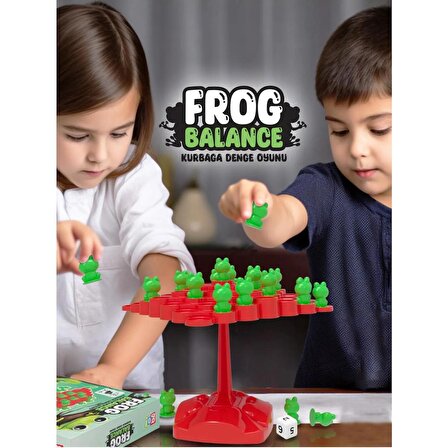 Kurbağa Denge Oyunu - Frog Balance Kutu Oyunu Eğitici Oyun Beceri Oyunu Oyun Seti Montessori Oyuncak