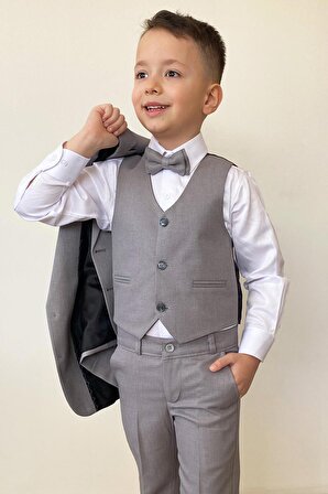 Erkek Çocuk Papyonlu Yelekli Takım Elbise TE.4000