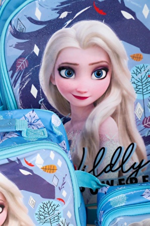 COOL GIRL ÖZEL KOLEKSİYON LİSANSLI FROZEN ELSA OKUL ÇANTASI,BESLENME ÇANTASI VE KALEM ÇANTASI 3'LÜSÜ 