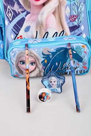 COOL GIRL LİSANSLI FROZEN ELSA OKUL ÇANTASI,KALEM ÇANTASI VE KIRTASİYE SETİ 