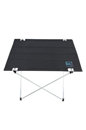 Box&Box Katlanabilir Kumaş Kamp ve Piknik Masası, Siyah, Geniş Model, 73 x 55 x 48 cm