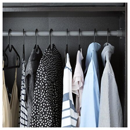 10 lu Slim Askı Askılık - Premium Plastik Asklı - Pratik Elbise Askısı Spruttig