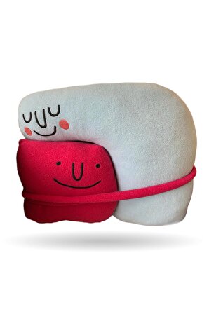 30 cm Sarılan Yastık - Renkli Yastık - Çocuk Yastık - Bebek Yastık Elyaf Yastık Hug Yastık