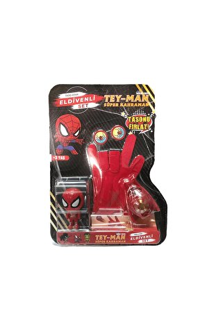 9 cm Spiderman Pop Figür Taso Atan Eldiven Spiderman Figür Set Pop Örümcek Adam Taso Eldiven