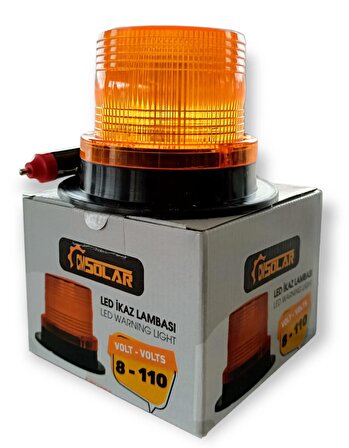 CMSOLAR MIKNATISLI LED ÇAKAR Tepe-İkaz Lambası 8 Volt - 110 Volt Arası