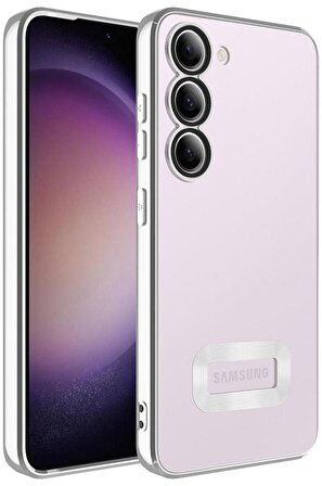 Galaxy S23 Kılıf Köşeleri Renkli Şeffaf Kamera Korumalı Silikon Luxury Kapak