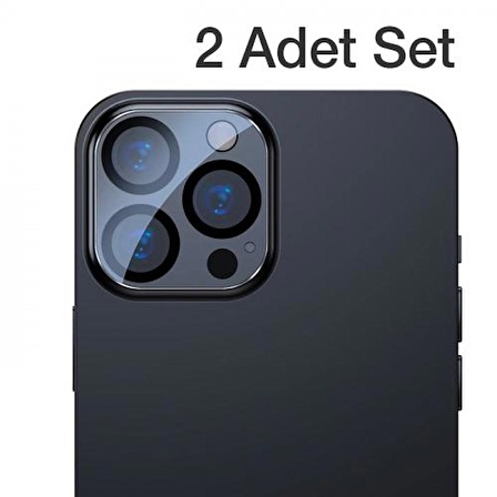 Baseus 2 Adet Set 0.3MM iPhone 13 Pro, 13 Pro Max Ful Kaplama Kamera Koruyucu, Çizilmez, Toz Tutmaz