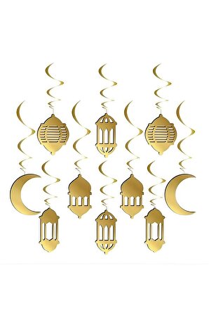 10 lu Tavan Süsü Sarkıt Hoşgeldin Ramazan Banner - Hoşgeldin Ramazan Banner Ramazan Süsleri